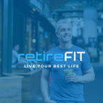 retireFIT blog post cover image of a healthy middle-aged man walking down the street with a smoothie in hand